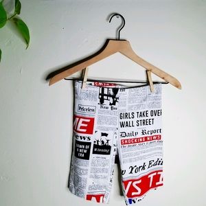 Newspaper Biker shorts!!!